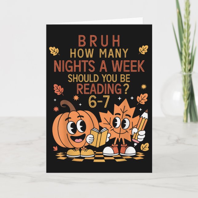 How Many Nights A Week Should You Be Reading 67 Te Card (Front)