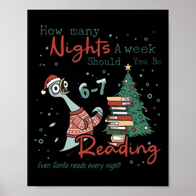 How Many Nights A Week Should You Be Reading 67 Te Poster (Front)