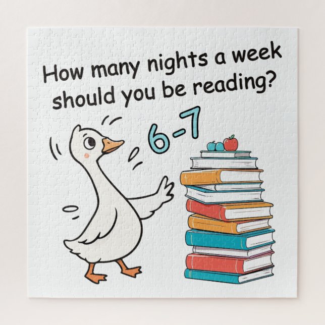 How Many Nights a Week Should You Be Reading 6-7 Jigsaw Puzzle (Vertical)