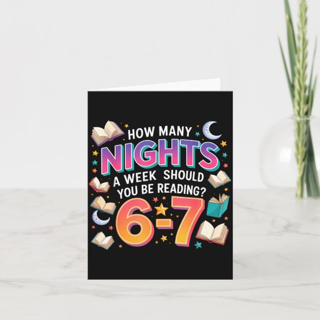 How Many Nights A Week Should You Be Reading 6–7 M Card (Front)