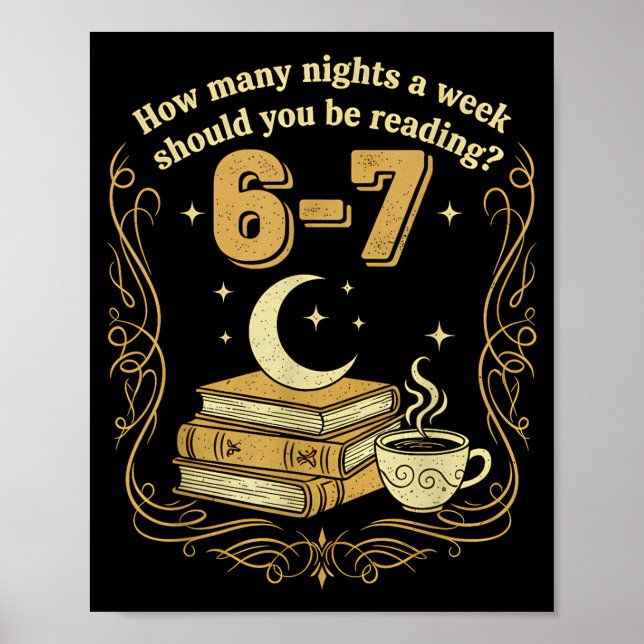 How Many Nights A Week Should You Be Reading 6 7 M Poster (Front)