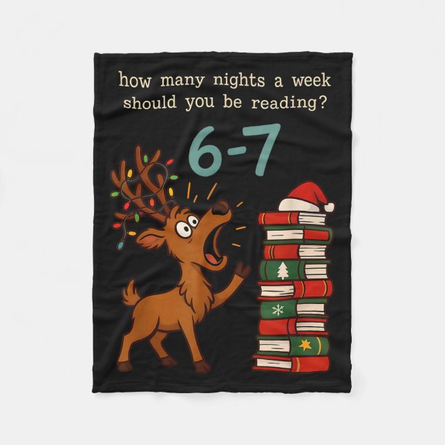 How Many Nights A Week Should You Be Reading 6 7 S Fleece Blanket (Front)