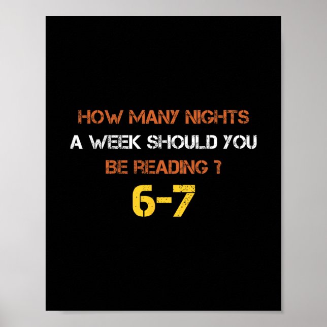 How Many Nights A Week Should You Be Reading 6 7 S Poster (Front)