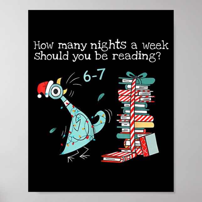 How Many Nights A Week Should You Be Reading 6-7 T Poster (Front)