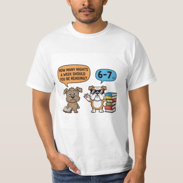 How Many Nights a Week Should You Be Reading? dog T-Shirt (Front)