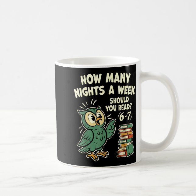 How Many Nights A Week Should You Read_ 6–7 Fun Re Coffee Mug (Right)
