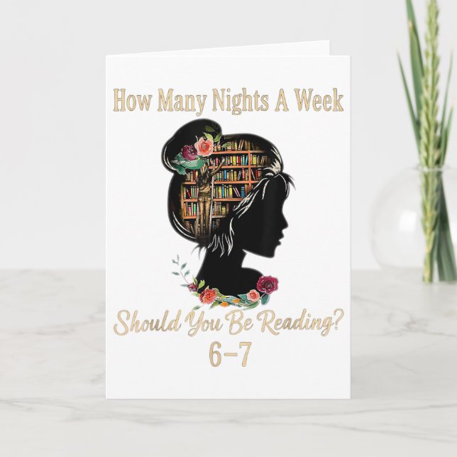 How Many Nights Reading 67 Funny Meme Six Seven Te Card (Front)