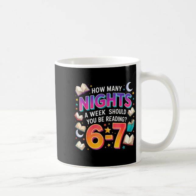 How Many Nights Reading 67 Funny Meme Six Seven Te Coffee Mug (Right)