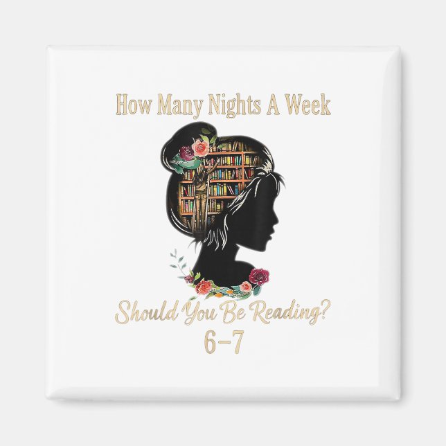 How Many Nights Reading 67 Funny Meme Six Seven Te Magnet (Front)