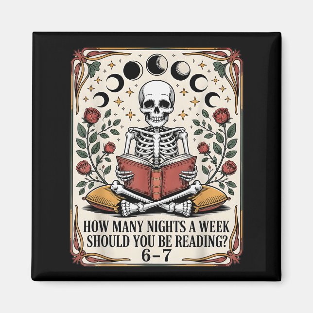 How Many Nights Reading Meme 6 7 Funny Book Lover  Magnet (Front)