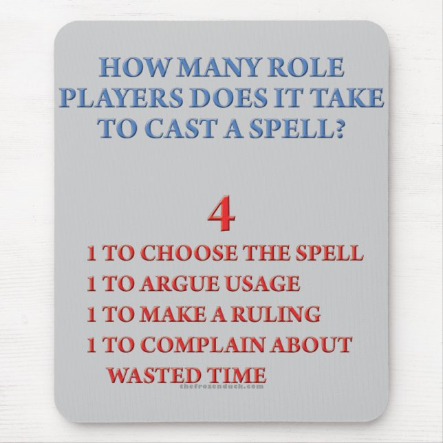 How Many Players to Cast a Spell Mouse Pad (Front)