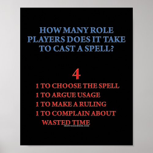 How Many Players to Cast a Spell Poster