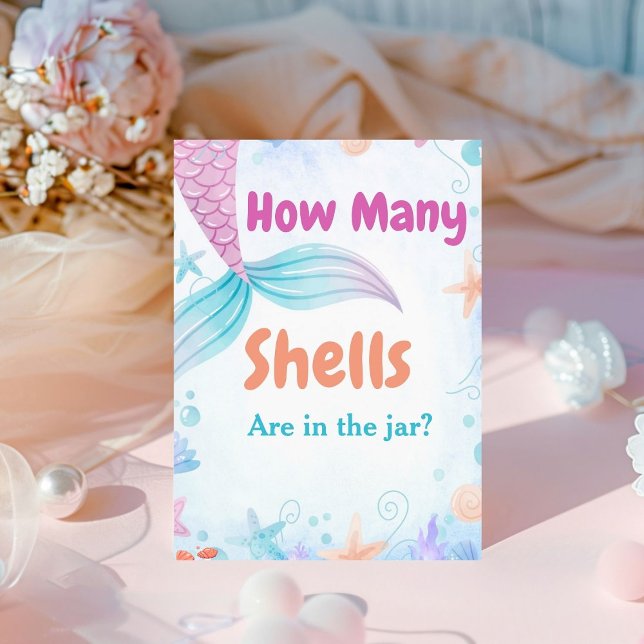 How many Shel are in the jar Baby Shower Game sign (Creator Uploaded)