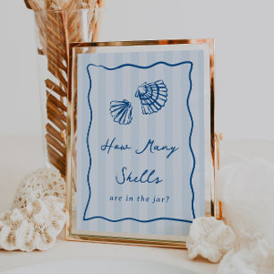 "How Many Shells" Bridal Shower Game Sign