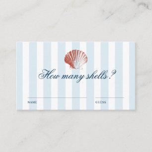How many Shells Guessing Game Enclosure Card