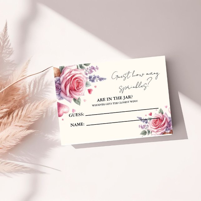 How Many SPrinkles In the Jar Baby Shower Game Enclosure Card (Creator Uploaded)