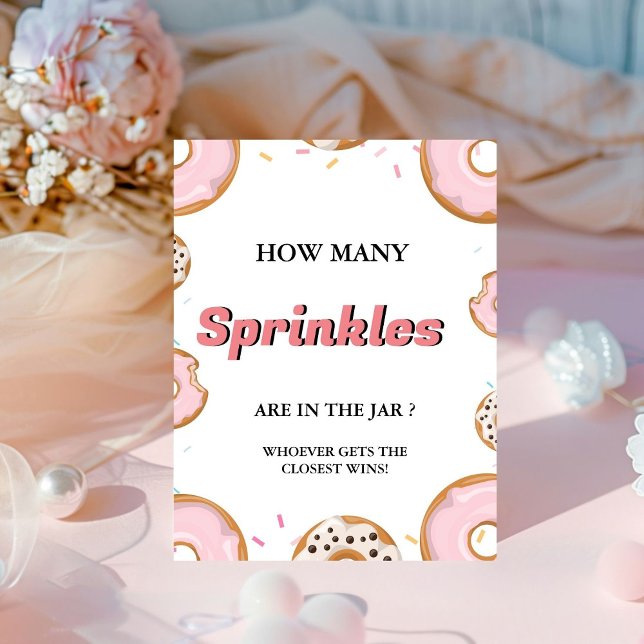 How Many SPrinkles In the Jar Baby Shower Game  Pedestal Sign (Creator Uploaded)