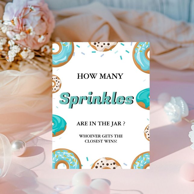 How Many SPrinkles In the Jar Baby Shower Game  Pedestal Sign (Creator Uploaded)