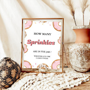 How Many SPrinkles In the Jar Baby Shower Game  Poster
