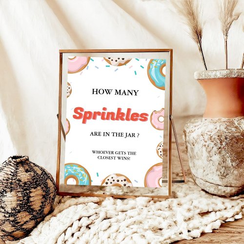 How Many SPrinkles In the Jar Baby Shower Game  Poster