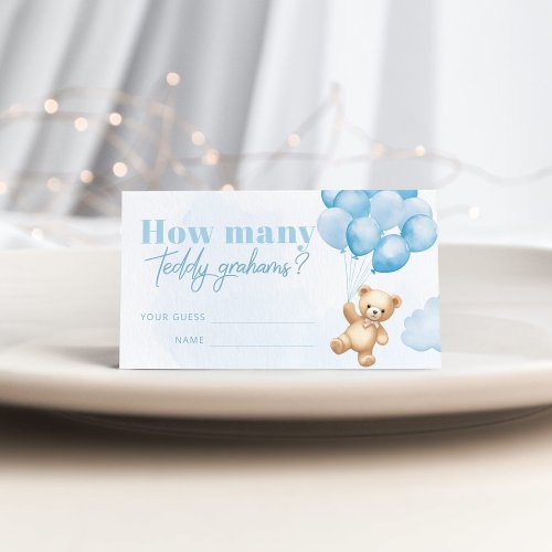 How many teddy grahams are in the jar blue enclosure card