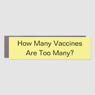 How Many Vaccines Car Magnet