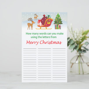 How many words can you make from Merry Christmas