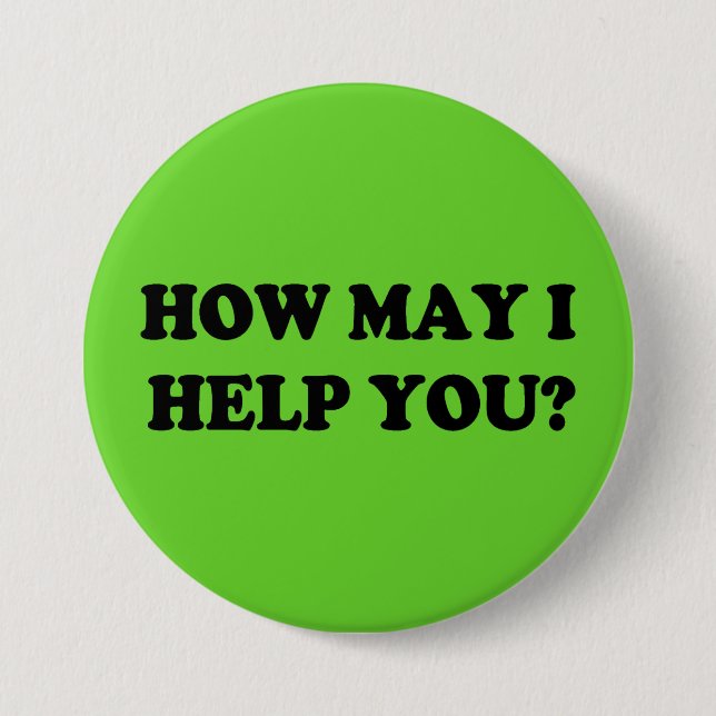 How may I help you button green (Front)