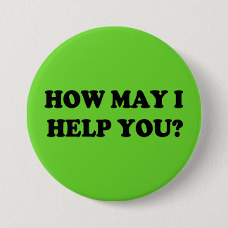 How may I help you button green