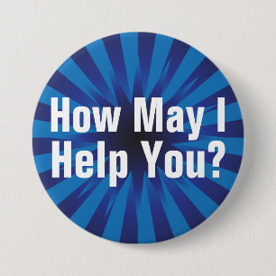 How May I Help You Starburst Ask Me Text Button