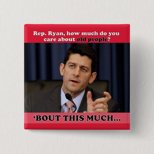 How Much Do You Care About Old People? Button (Front)