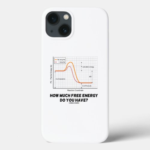 How Much Free Energy Do You Have Chemistry Humor iPhone 13 Case