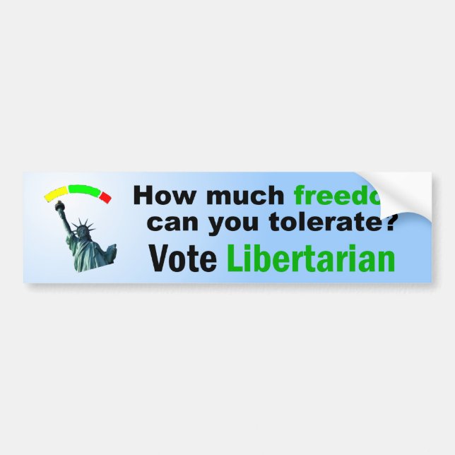 How Much Freedom? Bumper Sticker (Front)