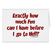 How Much Fun Before Hell? Cards (Front Horizontal)