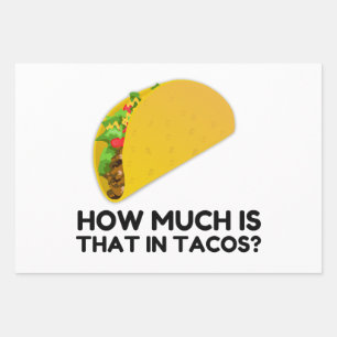 How much is that in tacos wrapping paper sheets