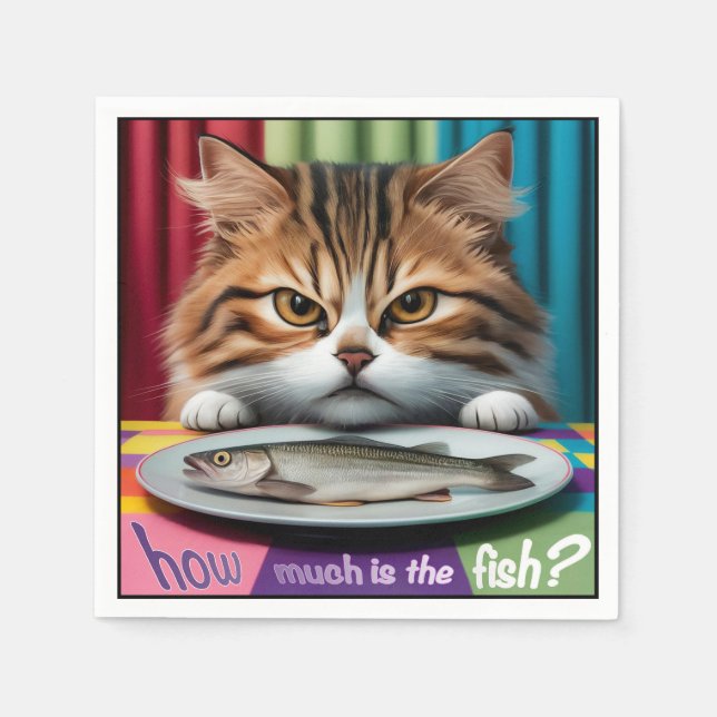 how much is the fish cat napkins (Front)