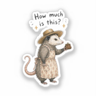 How Much Is This Opossum Granny Coin Purse Thrifti Sticker