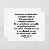 How Much Wood Would A Woodchuck Chuck Twister (Front/Back)