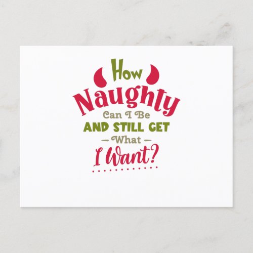 How Naughty can I be Postcard