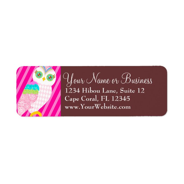 How Now Baby Pink Owl? Label (Front)
