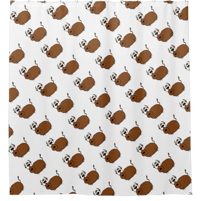 How Now Brown Cow Shower Curtain (Front)