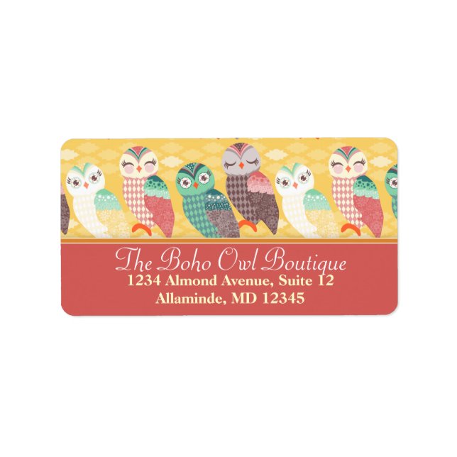 How Now Little Owls? Custom Address Labels (Front)