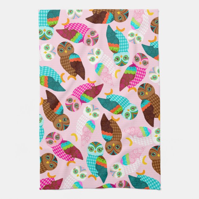 How Now Little Owls? Kitchen Towel (Vertical)