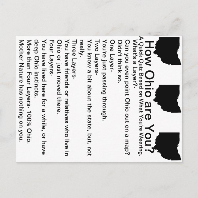 How Ohio are You? Postcard (Front)