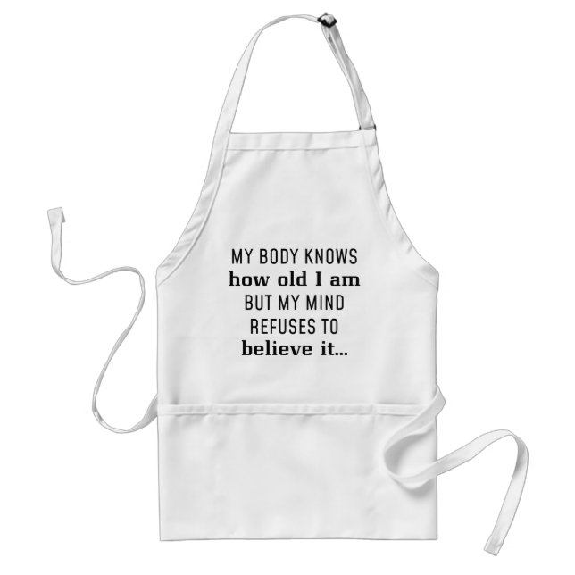 How Old I Am Adult Apron (Front)
