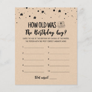 How old was Birthday boy Birthday Party game