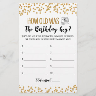How old was Birthday boy Birthday Party game