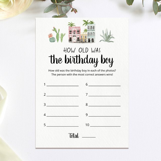 How old was Birthday boy Game Card (Creator Uploaded)