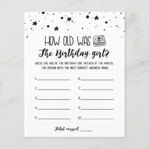 How old was Birthday girl Birthday Party game