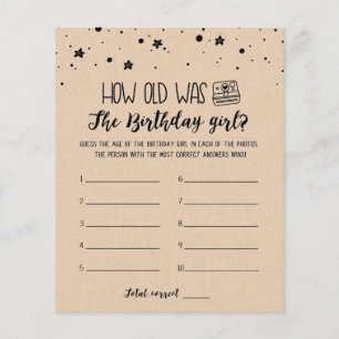 How old was Birthday girl Birthday Party game